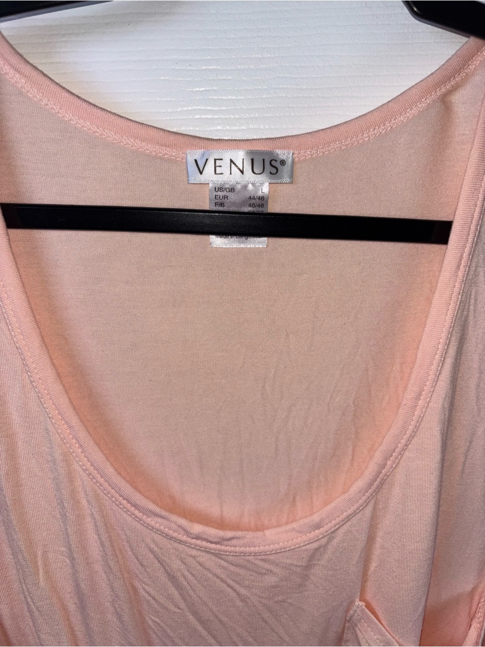 VENUS Light Peach Pocket Knot-Front Short Sleeve Tee - Picture 5 of 9